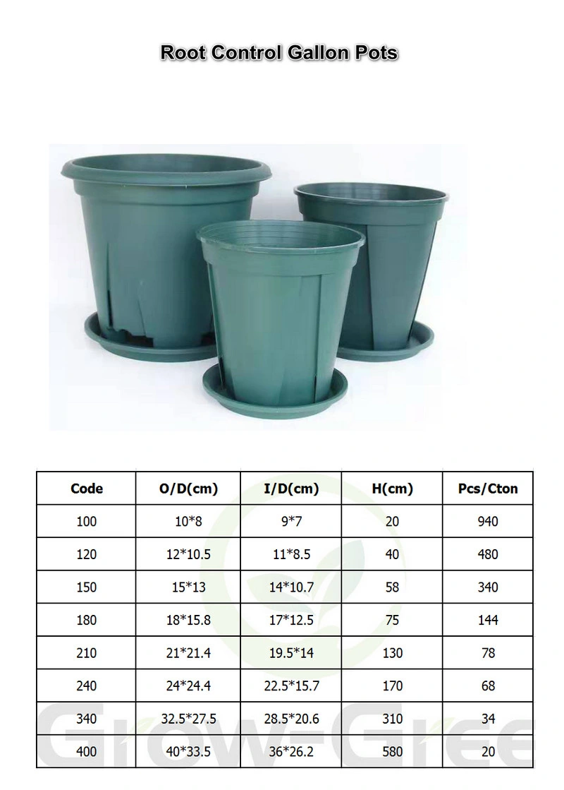 Factory Direct Price Plastic Garden Flower Pot, 15 Gallon Pot for Shrubs