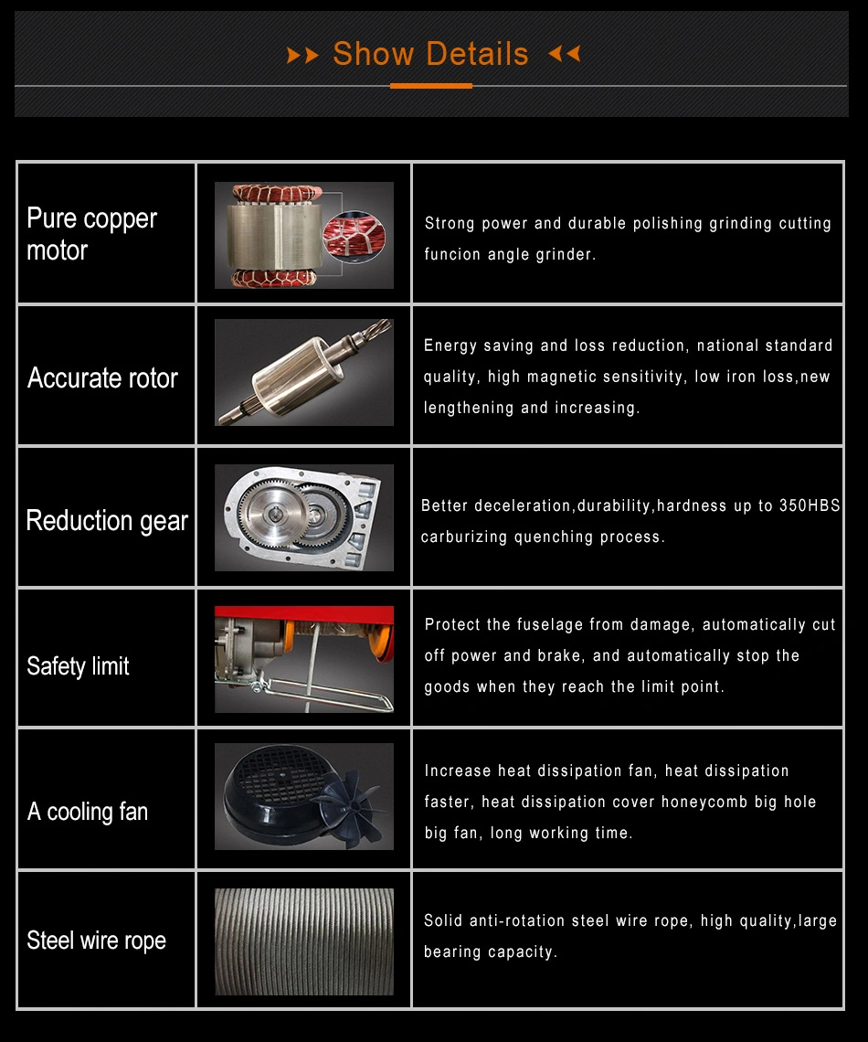 Txk Easy Install PA Electric Pulling Hoist Mini Electric Crane Hoist 200 Kg