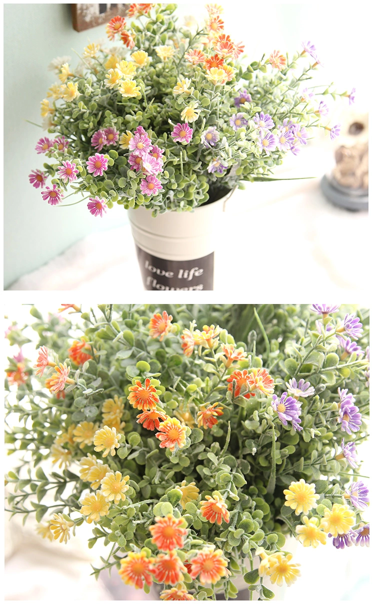 Artificial Plastic Daisy Flowers Wild Chrysanthemum Floral Bouquet GF15956b