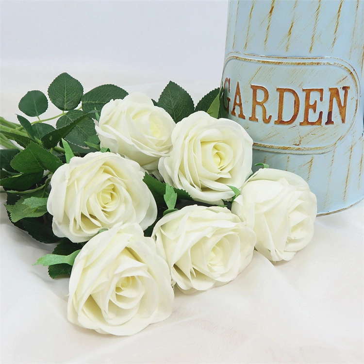 Home Garden Party Festival Wedding Decor Artificial Flowers Rose Flowers Plastic Artificial Roses Flowers