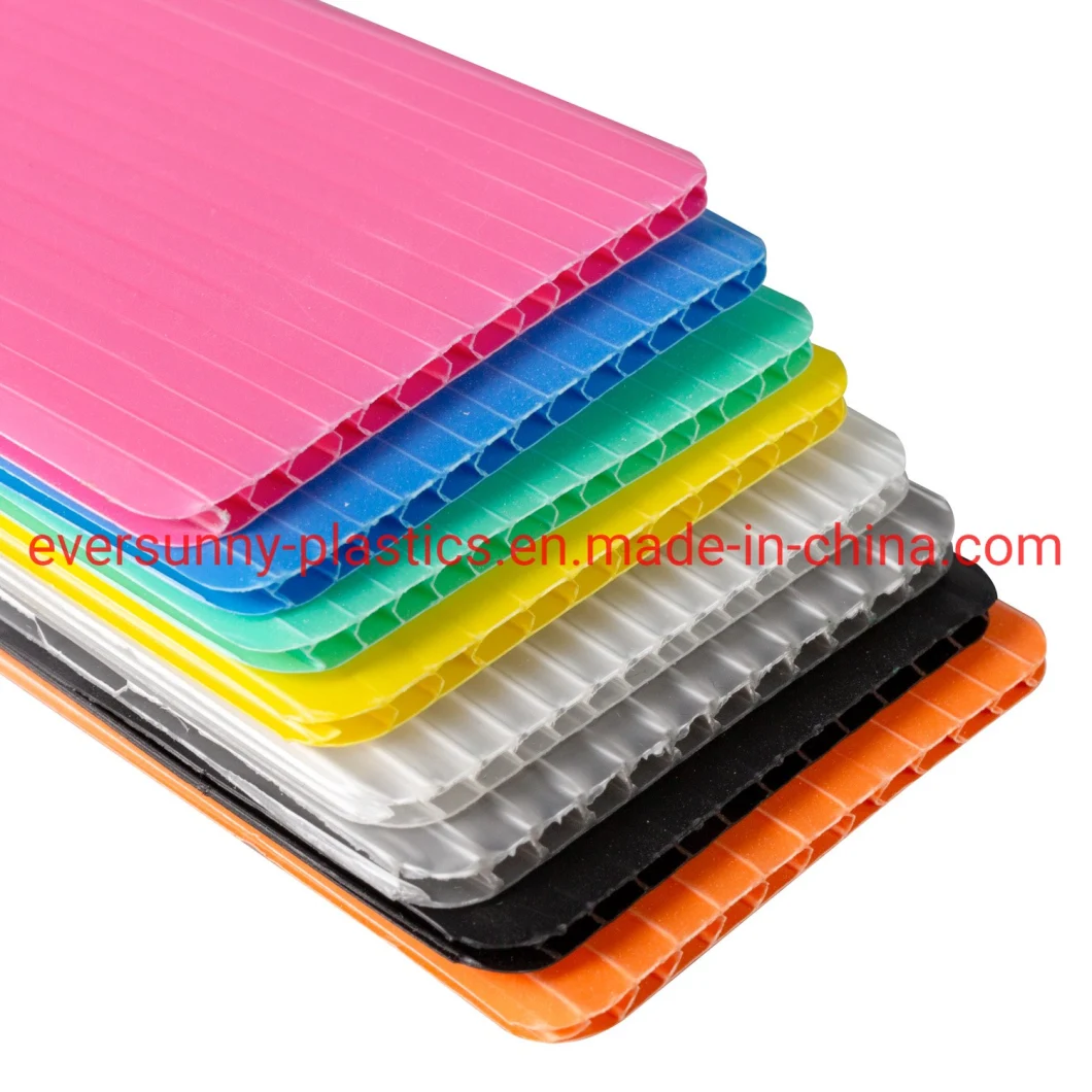 White, Black, Yellow Coroplast Corrugated Plastic Sheets PP Hollow Sheet