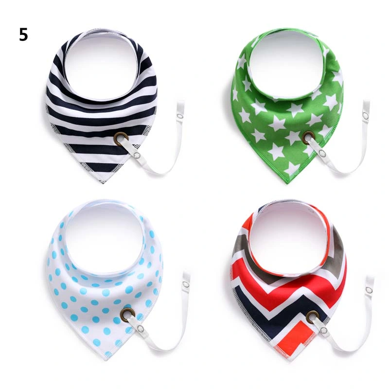 New Amazon Hot Selling Infant Combed Cotton Baby Triangle Bibs Saliva Towel