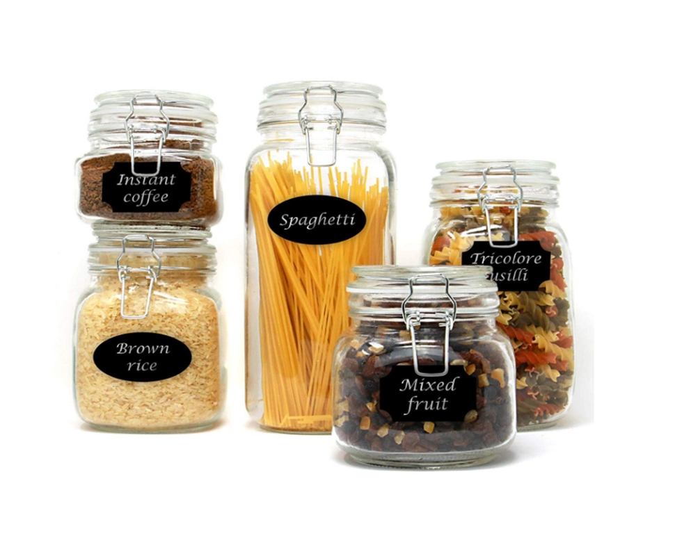 500ml 750ml 1000ml 1500ml 2000ml Square Transparent Glass Storage Jar Glass Bottle