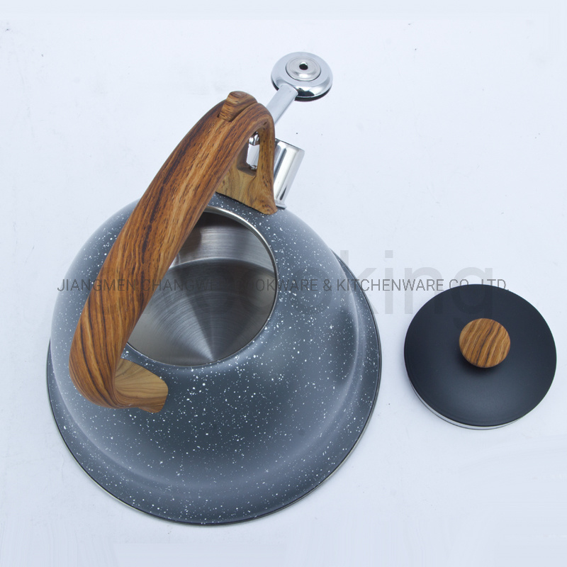 3.0L Whistling Teapot Stainless Steel Boiling Gas Steel Kettle with Capsuled Bottom