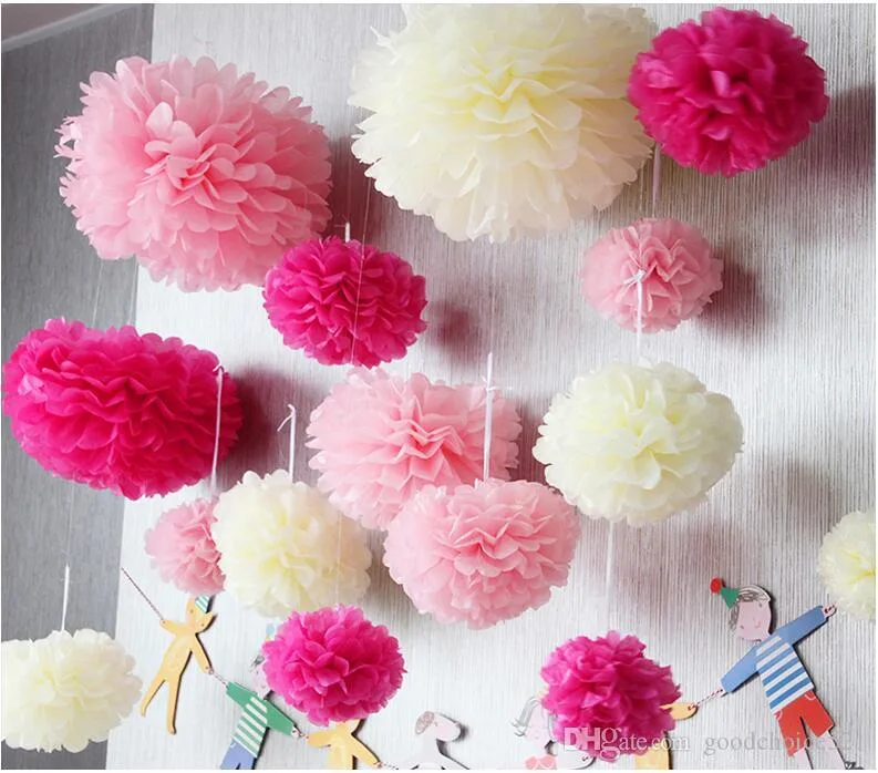 Wholesale Paper Flower for Wedding Party Decorations Tissue Paper POM Poms