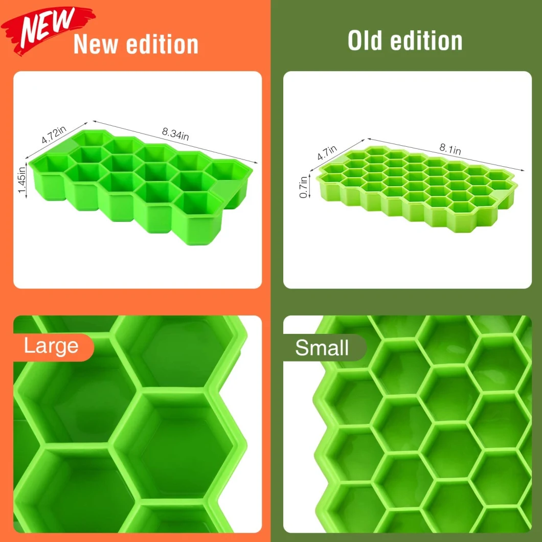 Silicone Ice Cube Mold Ice Trays Large Silicone Ice Bucket for Frozen Whiskey Drinkings