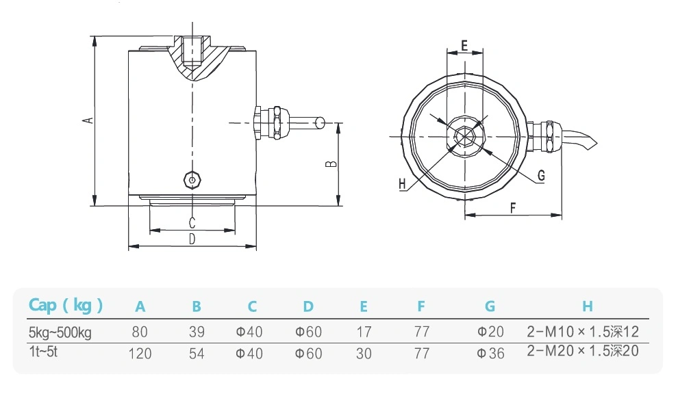 Tension Load Cell for Hoister or Overload Load Cell