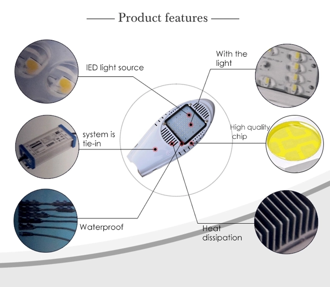 Smart 80W Solar Street Light Car Park Highway Application