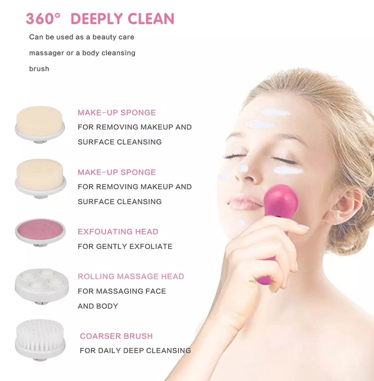 Electric Facial Cleansing Brushes Waterproof Face Brush for Deep Cleansing