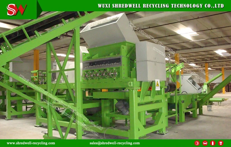 Automatic Scrap/Waste/Used Tyre Recycle Equipment for Rubber Mulch Shredding