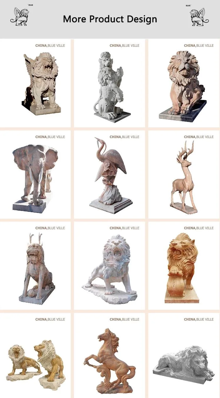 White Marble Lion Sculpture Antique Marble Lion Sculpture Masg-18