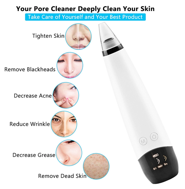 Rechargeable Face Vacuum Extractor Tool USB Vacuum Blackhead Remover