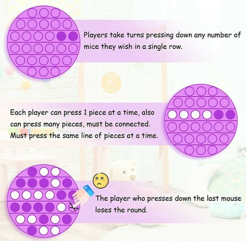 Soft Push Pop Bubble Sensory Squeeze Fidget Toys for Stress Relief Desktop Kids Game