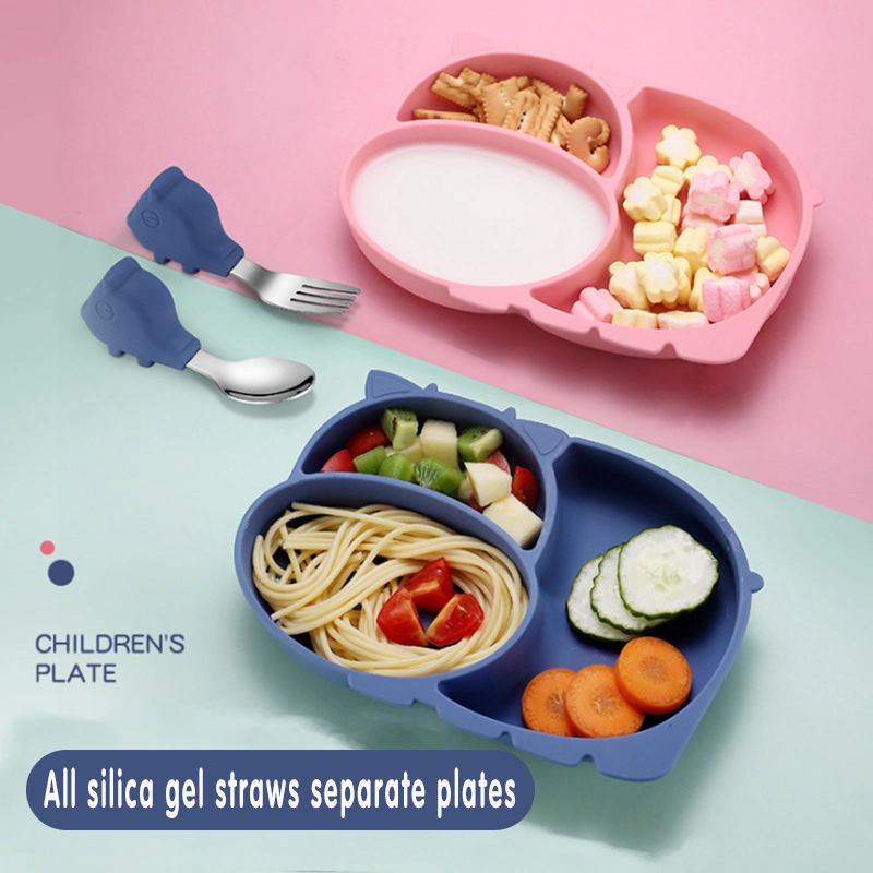 100% Food Grade BPA Free Silicone Plates with Suction for Baby Toddler