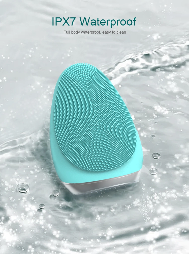 2020 New Arrivals Amazon Product USB Rechargeable Silicone Sonic Vibration Electric Face Cleansing Brush