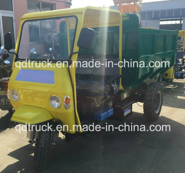 2 tons community collecting waste tricycle/ High dumper body tricycle