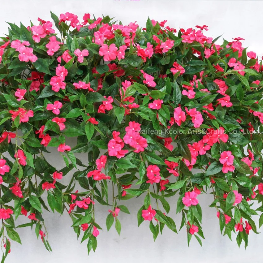 70cm Plastic Impatiens Flower Wall Hanging Artificail Flower for Home Hotel Decoration