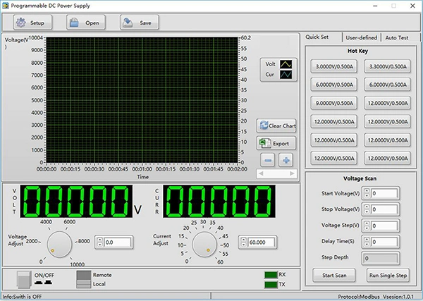 Pcl6000-150 150V 40A 6kw Rack Mount Digital Adjustable Voltage DC Regulated Programmable Power Supply