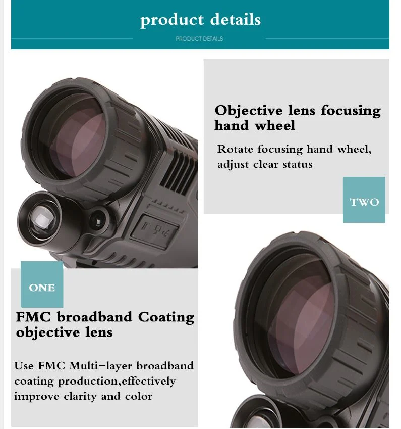 Digital Zoom High Pixel Night Vision Monocular Telescope