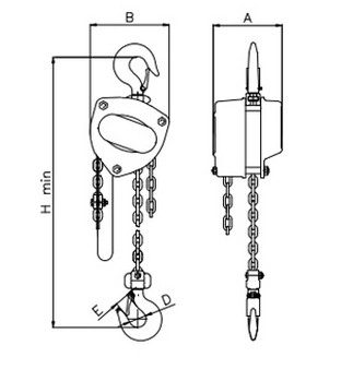 Hand Operated Chain Block Parts CB-B Type Chain Hoist