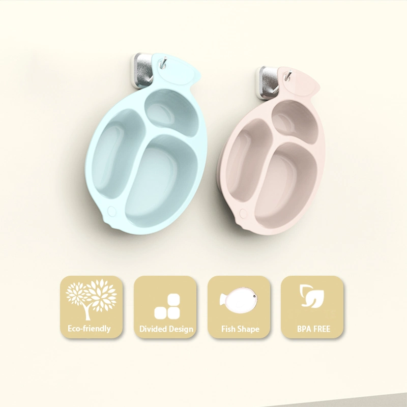 Amazon Best Food Grade BPA Free Kids Grip Dish Toddler Feeding Set Divided Suction Baby Plates