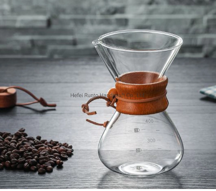 400ml Hand Made Glass Coffee Pot High Temperature Resistant Glass Coffee Pot