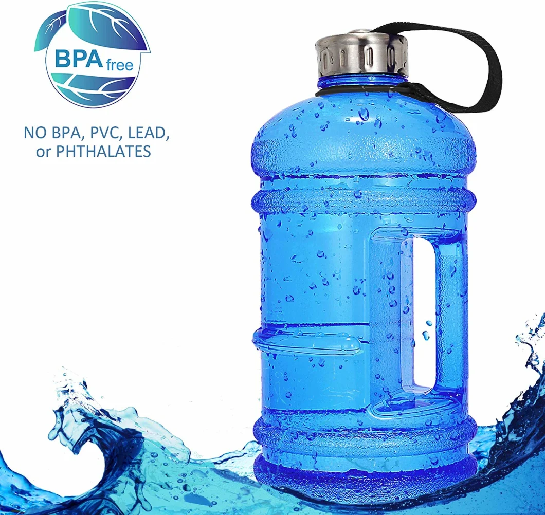 BPA Free PETG Plastic Wide Mouth Drinking Container Flask for Fitness Gym Biking Outdoor Travel