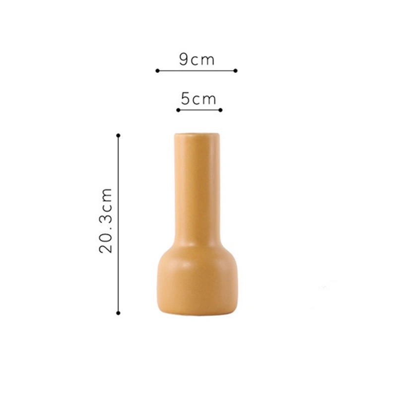 Hot Sale Home Decor Porcelain Flower Vase Creative Morandi Color Ceramic Flower Vase