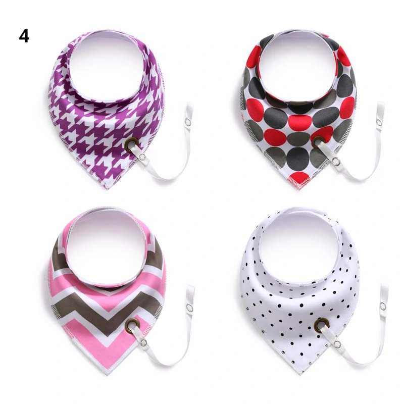 New Amazon Hot Selling Infant Combed Cotton Baby Triangle Bibs Saliva Towel