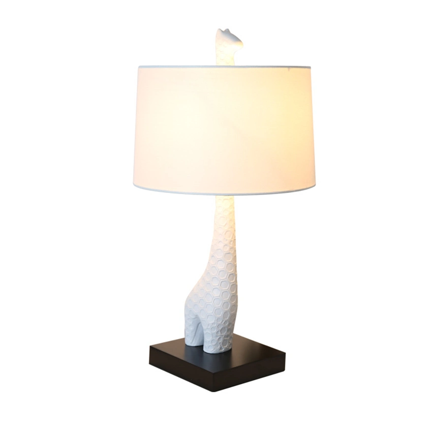 Cartoon White Giraffe Table Lamps Children's Bedroom Bedside Giraffe Table Lamp (WH-MTB-41)