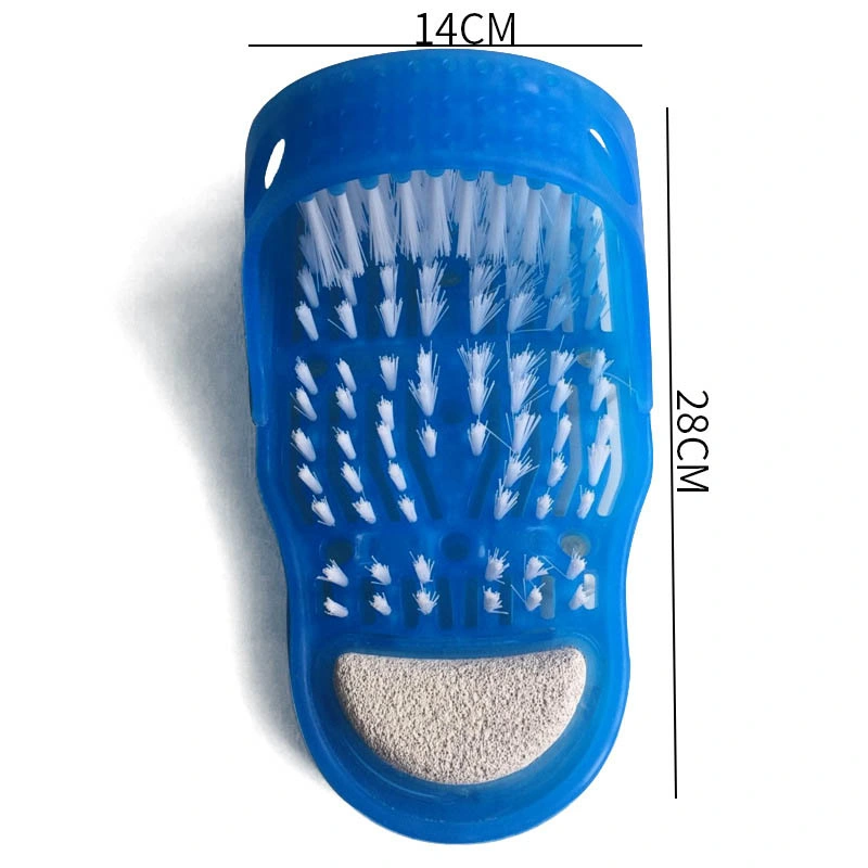 Factory Wholesale Shower Feet Foot Scrubber Massager Barefoot Slippers Cleaner Bath Shoes Brush for Exfoliating Foot Care Bathroom SPA Tool