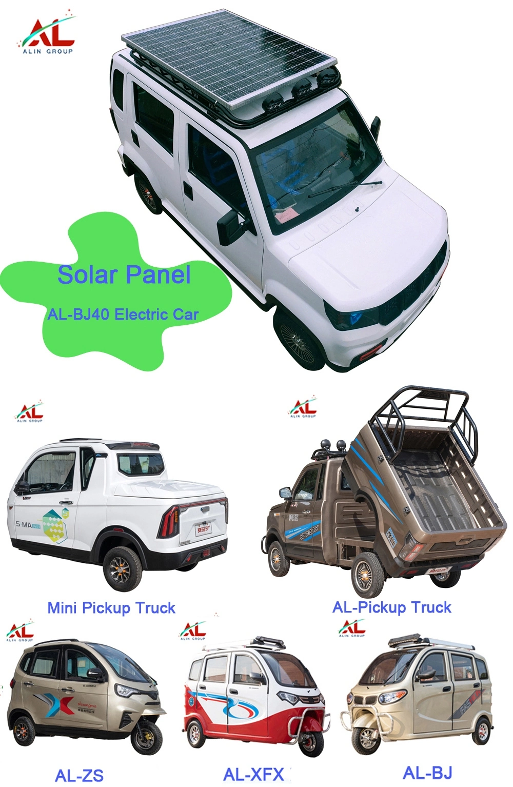 Al-Xfx China Electric Car with Solar Panel Solar Car