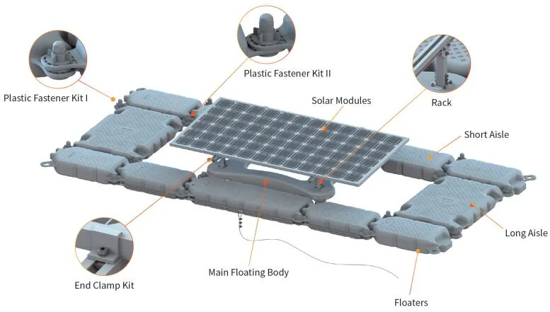 Solar Panel Floating Mounting Structure Floating Solar System