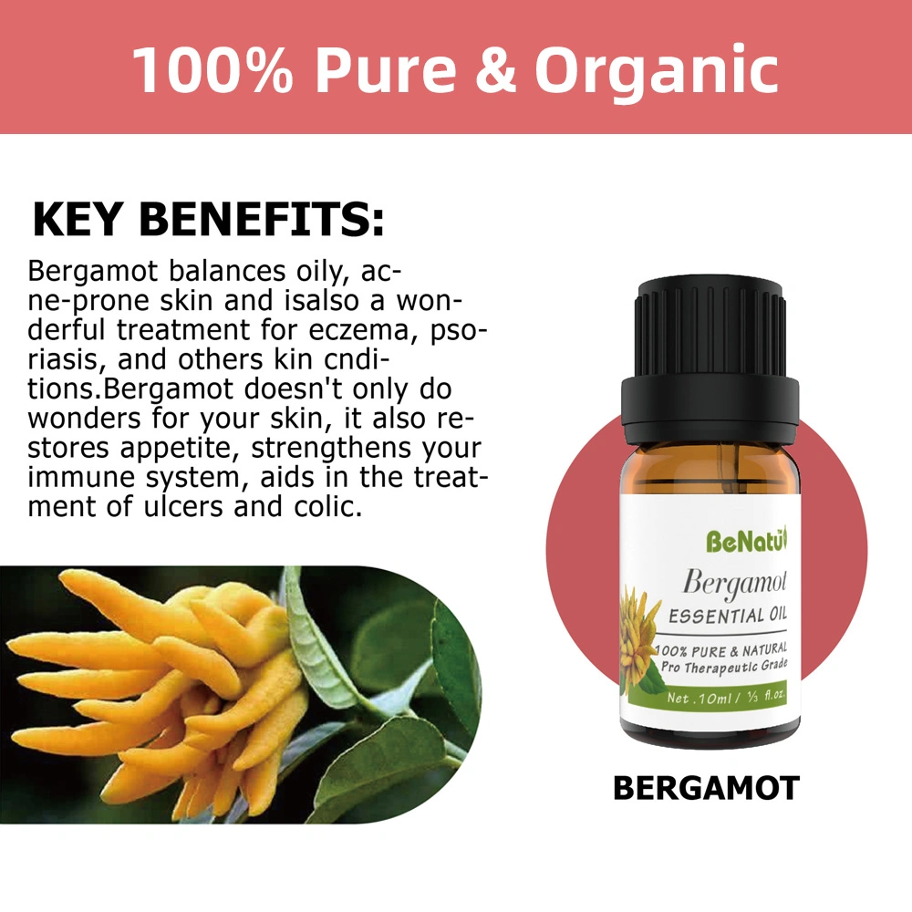 Wholesale Perfume Fragrance 10ml Organic Pure Grapefruit Orange Bergamot Oil Essential