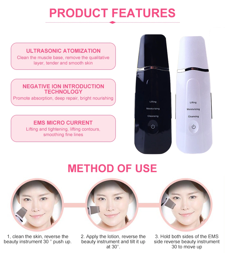 2020 Skin Care New Skin Scrubber, Cordless Peeling Pore Cleanser, Facial Deep Cleansing Exfoliation Spatula Device