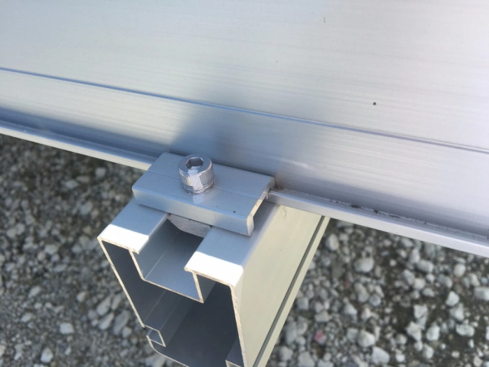 Aluminum Solar Bracket PV Ground Mounting off Grid Solar Structure System