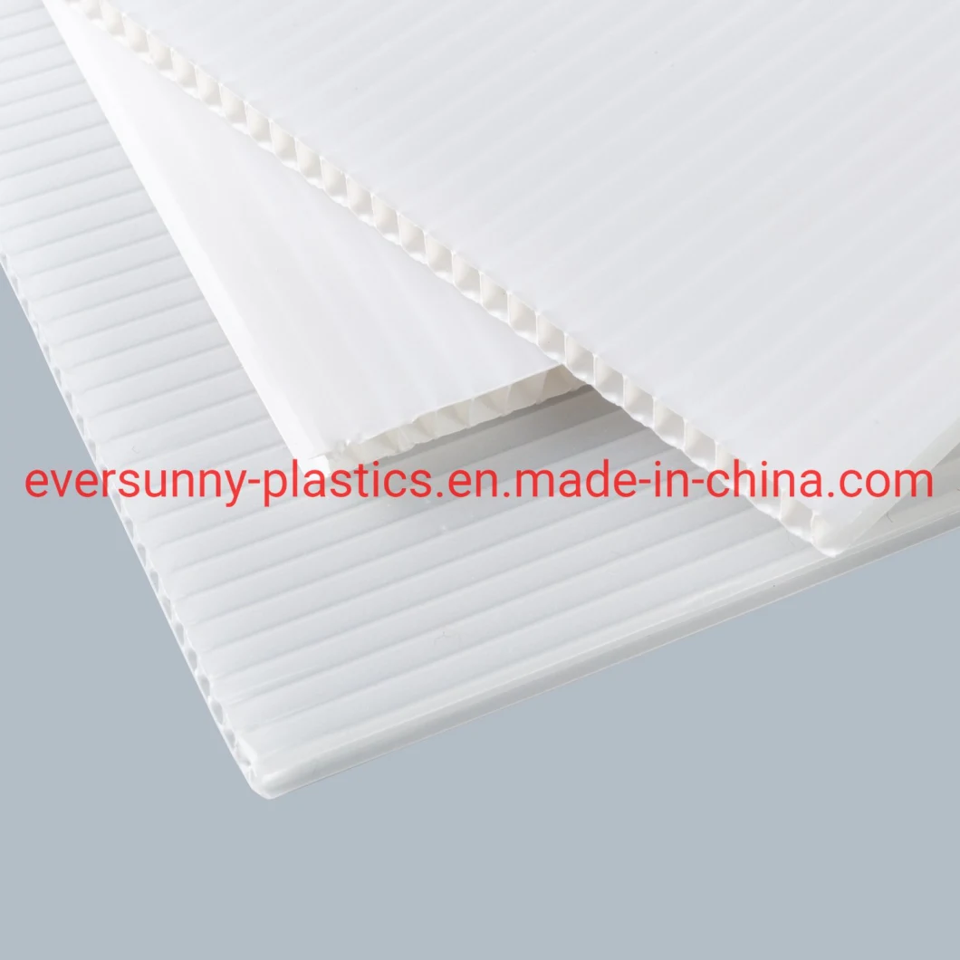 White, Black, Yellow Coroplast Corrugated Plastic Sheets PP Hollow Sheet