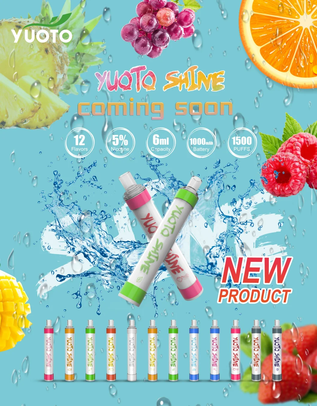 Shen Zhen Factory in China Hot Selling Youto Shine 1500 Puff China Wholesale Disposable Vape