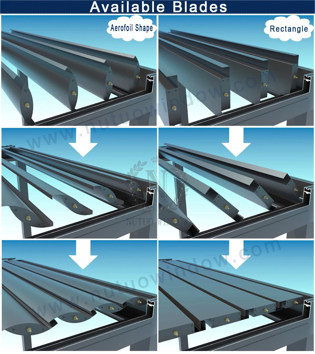 Aluminum Remote Control Pergola for Garden Waterproof Shading