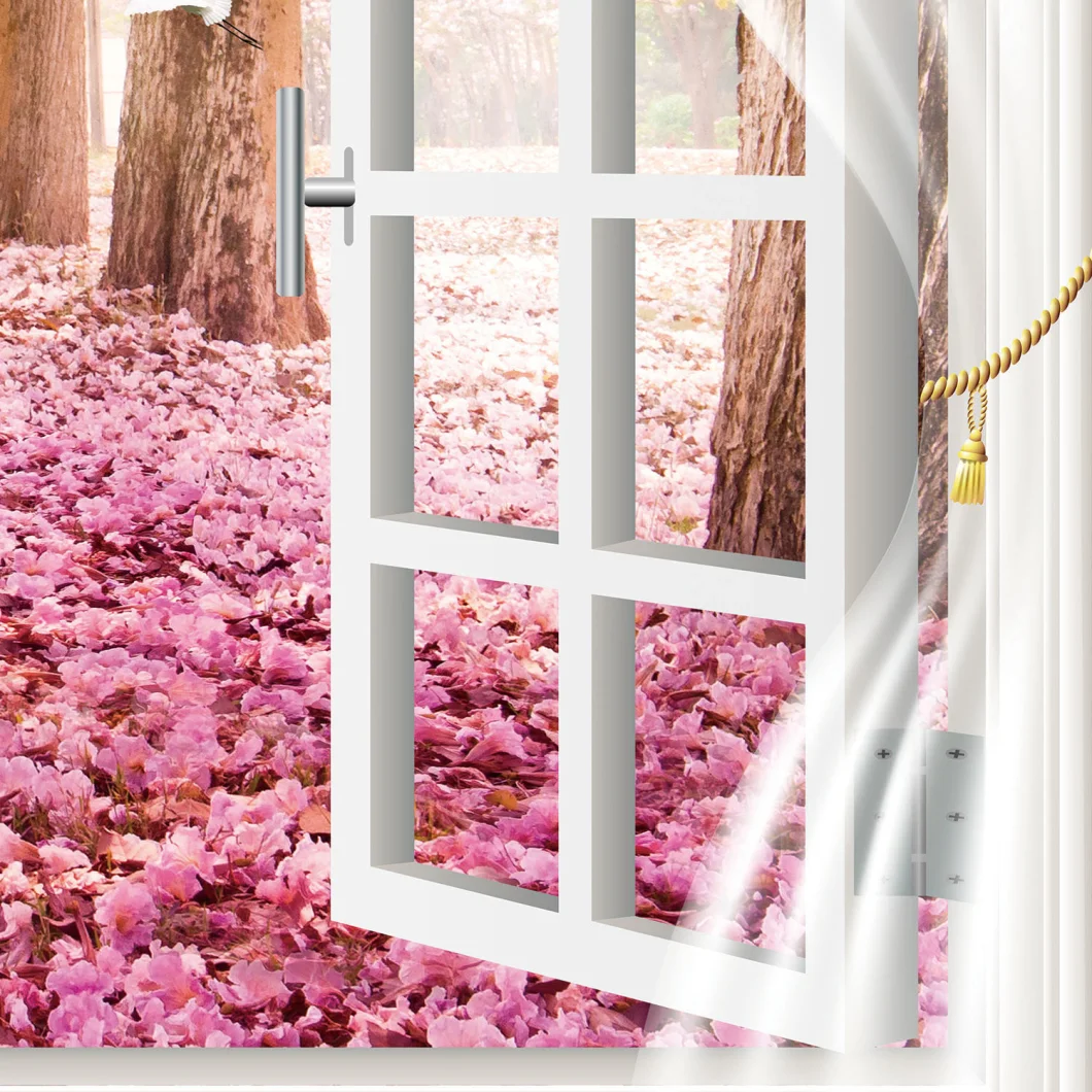 Custom Self-Adhesive Mural Wallpaper Cherry Blossom Picture Is Background