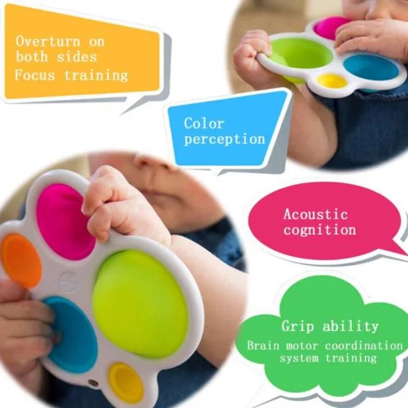 Colorful Push Bubble Baby Early Educational Fidget Sensory Toy Autism Kids Adult Antistresse Toy Popit Fidget Toys Simple Dimple Among Us Pop It