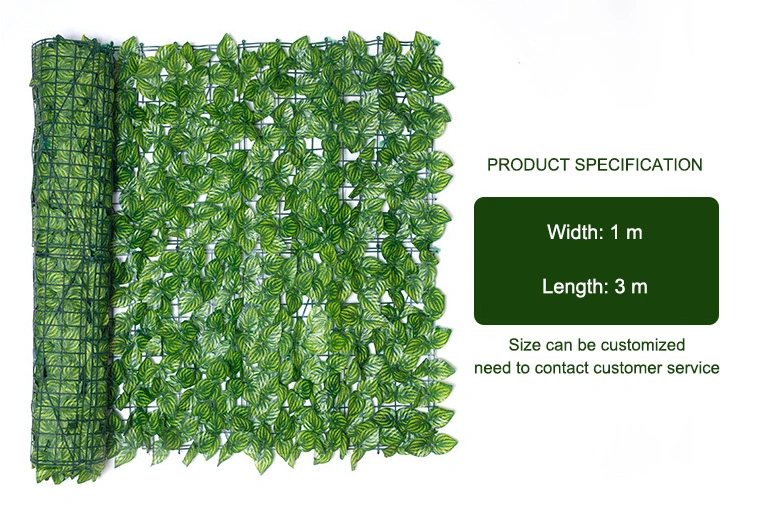Plant Type Decorative Flowers Grass Wall Artificial Green Leaf Wall Panel Outdoor Artificial Leaf Fence