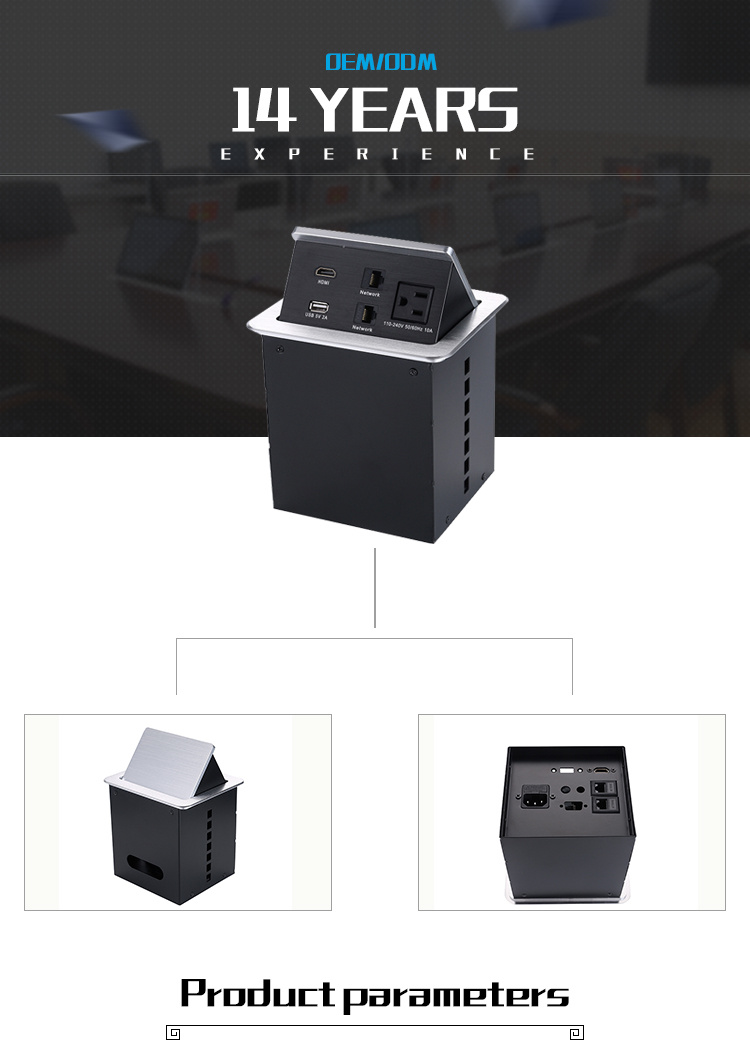 Kitchen Office Socket Pop up Outlet Us Socket with USB HDMI