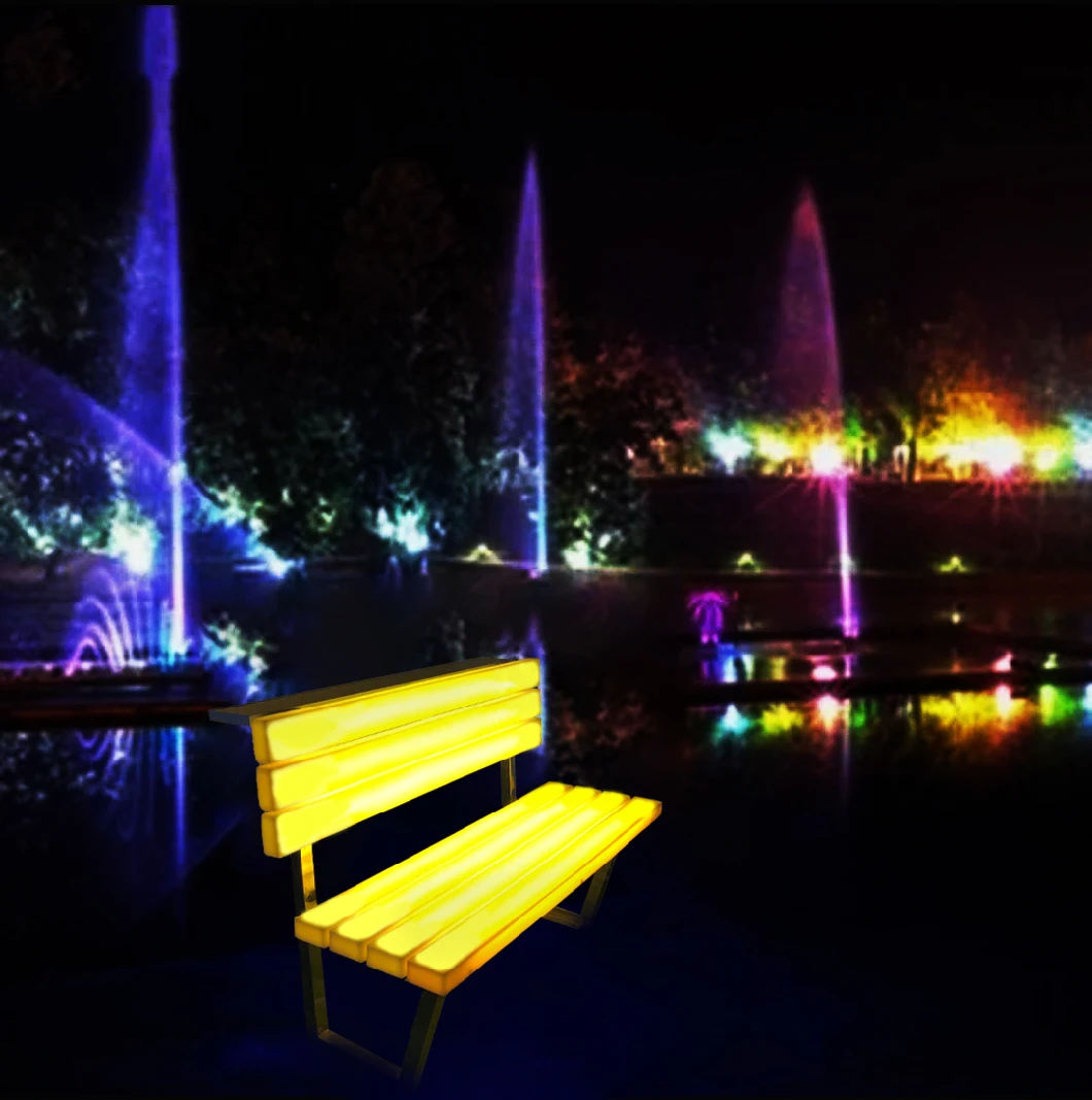 2019 New Solar Light Bench Illuminated Outdoor Bench