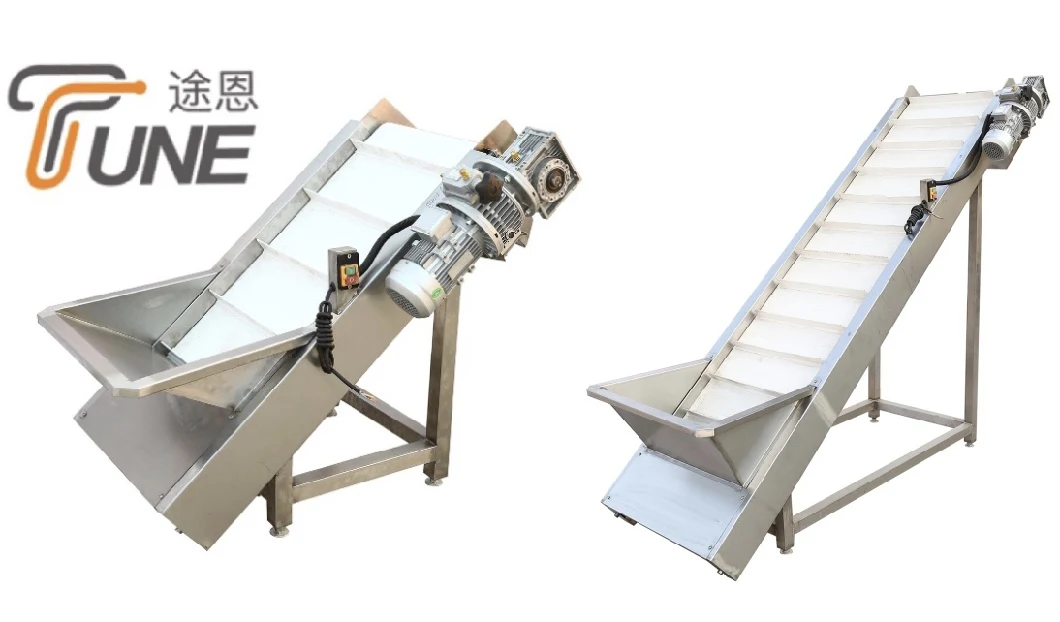 Fully Automatic Seafood Elevator Hoister Inclined Belt Conveyor