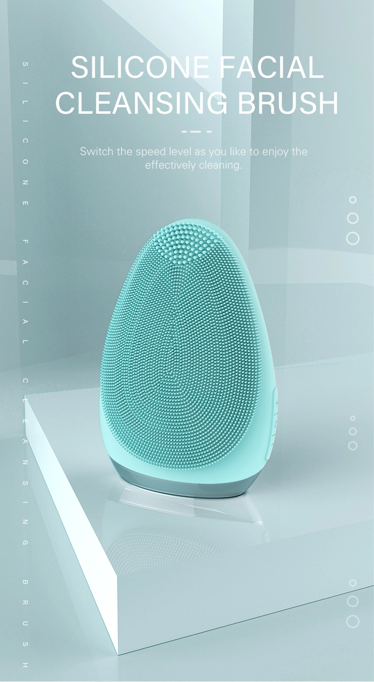 2020 New Arrivals Amazon Product USB Rechargeable Silicone Sonic Vibration Electric Face Cleansing Brush