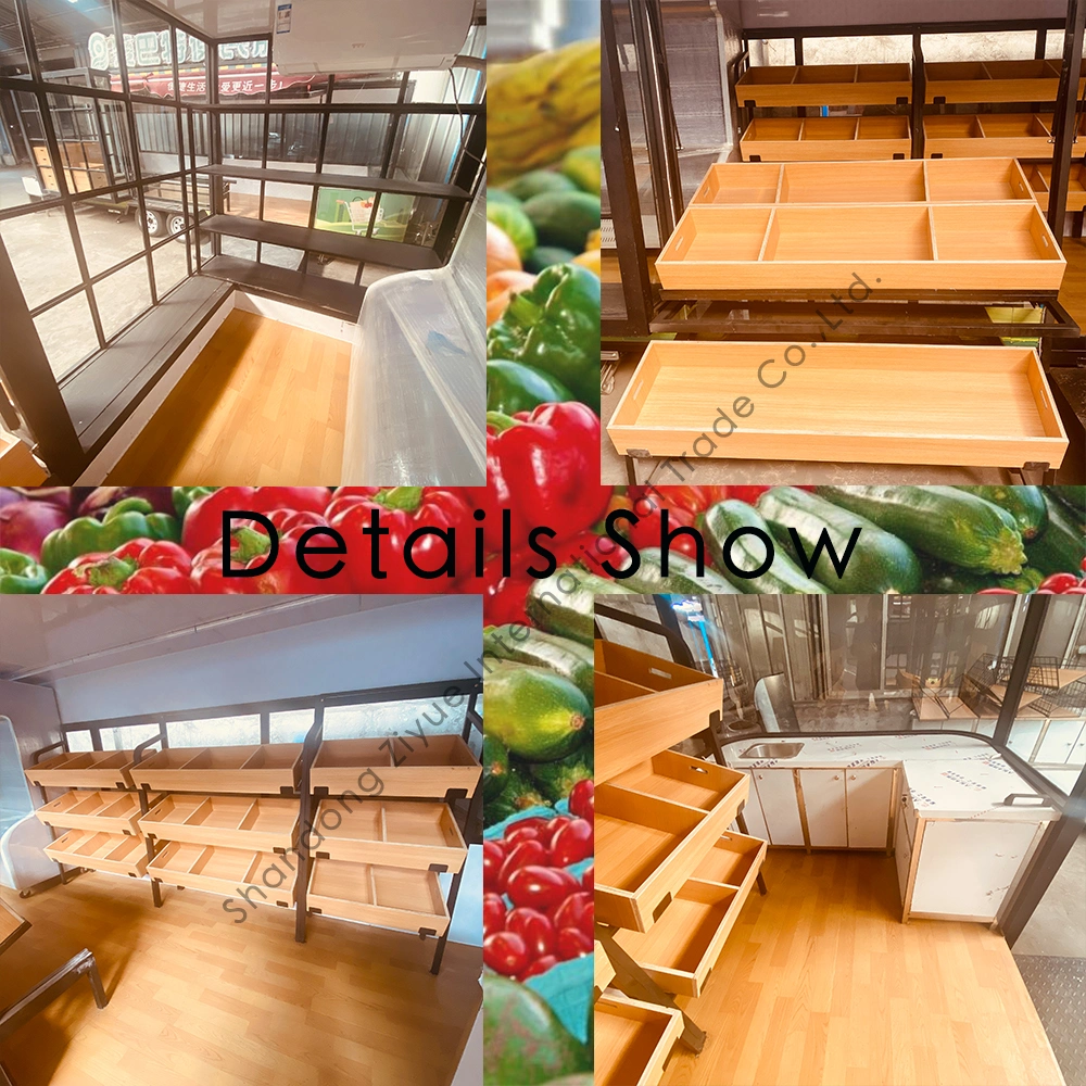 Kyaen Electric Mobile Fresh Fruits and Vegetables Cart for Serve Community People Living