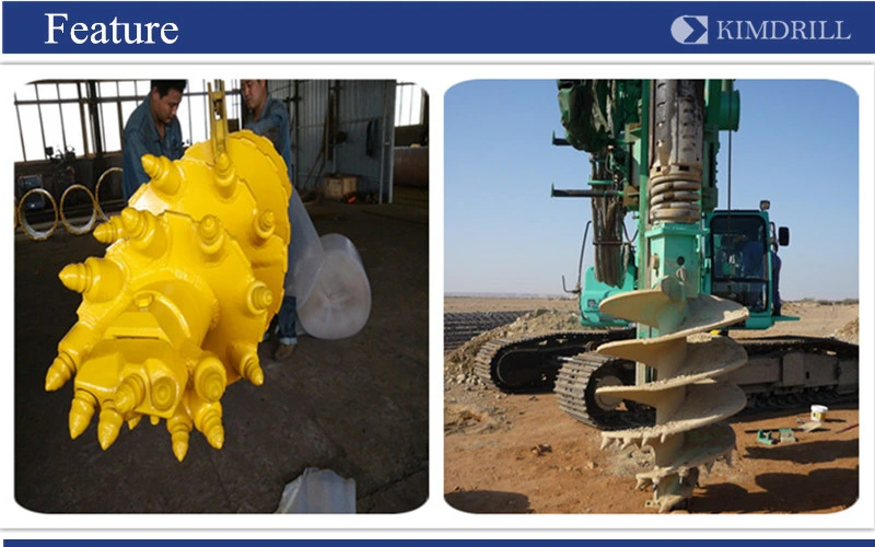 Boreholes and Secant Piles Drilling Auger Rock Bucket for Dense Sand