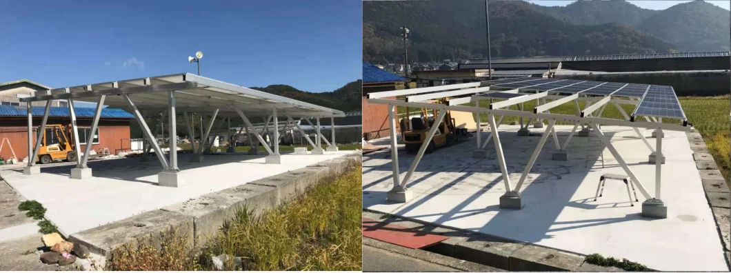 Anodized Aluminum Solar Mounting Structure for Solar Carport, Car Park, Car Canopy