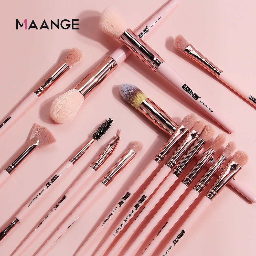 Maange 15PCS Makeup Brush Set Eye Shadow Blush Foundation Brush Beauty Tools